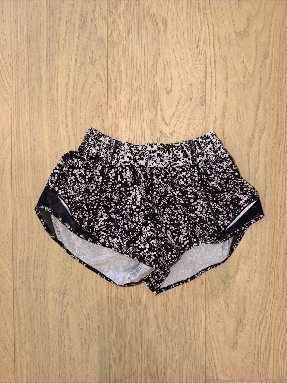 lululemon athletica Black Floral Athletic Shorts